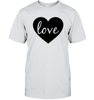 Love With Heart Valentine's Day Unisex Short Sleeve Classic Tee