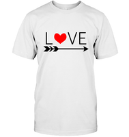 Valentine's Day Shirt For Adults Love Heart With Arrow