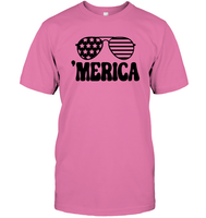 Retro Merica Sunglasses 4th Of July Shirt Unisex Short Sleeve Classic Tee