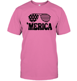 Retro Merica Sunglasses 4th Of July Shirt Unisex Short Sleeve Classic Tee