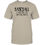Baseball Mom Shirt Unisex Short Sleeve Classic Tee With Baseball Stripes