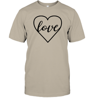 Love In Heart Valentine's Day Unisex Short Sleeve Classic Tee