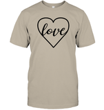 Love In Heart Valentine's Day Unisex Short Sleeve Classic Tee