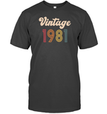 1981 Retro Vintage Birth Year Blast Unisex Shirt, Long Sleeve, Hoodie, Sweatshirt