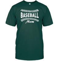 Baseball Mom Shirt Unisex Short Sleeve Classic Tee With Baseball Stripes