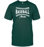 Baseball Mom Shirt Unisex Short Sleeve Classic Tee With Baseball Stripes