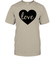 Love With Heart Valentine's Day Unisex Short Sleeve Classic Tee