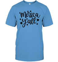 Merica Yall 4th Of July Shirt Unisex Short Sleeve Classic Tee