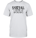 Baseball Mom Shirt Unisex Short Sleeve Classic Tee With Baseball Stripes