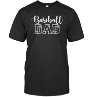 Baseball Dad Shirt Unisex Short Sleeve Classic Tee With Baseball Stripes