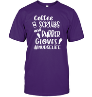 Coffee Scrubs And Rubber Gloves Nurse Shirt Unisex Short Sleeve Classic Tee