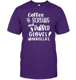 Coffee Scrubs And Rubber Gloves Nurse Shirt Unisex Short Sleeve Classic Tee