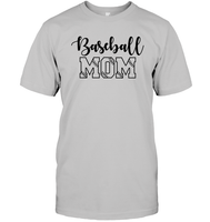 Baseball Mom Shirt Unisex Short Sleeve Classic Tee With Baseball Stripes