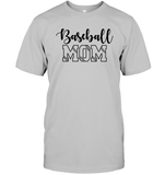 Baseball Mom Shirt Unisex Short Sleeve Classic Tee With Baseball Stripes