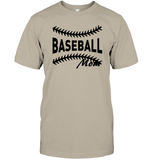 Baseball Mom Shirt Unisex Short Sleeve Classic Tee With Baseball Stripes