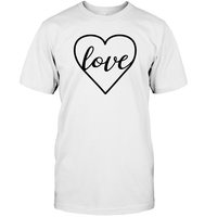 Love In Heart Valentine's Day Unisex Short Sleeve Classic Tee