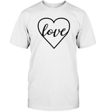 Love In Heart Valentine's Day Unisex Short Sleeve Classic Tee