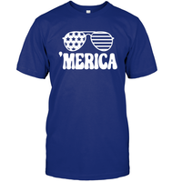 Retro Merica Sunglasses 4th Of July Shirt Unisex Short Sleeve Classic Tee
