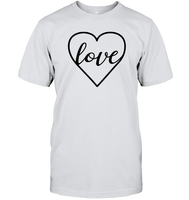 Love In Heart Valentine's Day Unisex Short Sleeve Classic Tee