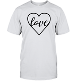 Love In Heart Valentine's Day Unisex Short Sleeve Classic Tee