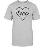 Love In Heart Valentine's Day Unisex Short Sleeve Classic Tee