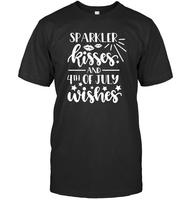 Sparkler Kisses 4th Of July Shirt Unisex Short Sleeve Classic Tee