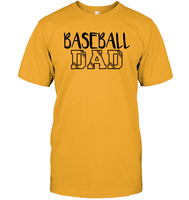 Baseball Dad Shirt Unisex Short Sleeve Classic Tee With Baseball Stripes