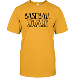 Baseball Dad Shirt Unisex Short Sleeve Classic Tee With Baseball Stripes