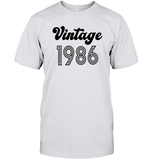 1986 Retro Vintage Birth Year Blast Unisex Short Sleeve Classic Tee