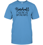 Baseball Mom Shirt Unisex Short Sleeve Classic Tee With Baseball Stripes