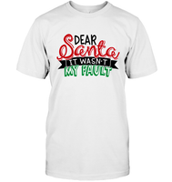 Funny Christmas Shirt Dear Santa It Wasn't My Fault Shirt For Kids