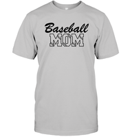 Baseball Mom Shirt Unisex Short Sleeve Classic Tee With Baseball Stripes