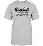 Baseball Mom Shirt Unisex Short Sleeve Classic Tee With Baseball Stripes