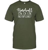 Baseball Dad Shirt Unisex Short Sleeve Classic Tee With Baseball Stripes