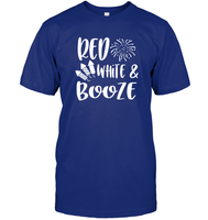 Red White And Booze 4th Of July Shirt Unisex Short Sleeve Classic Tee