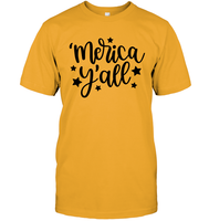 Merica Yall 4th Of July Shirt Unisex Short Sleeve Classic Tee