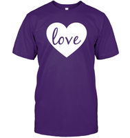 Love With Heart Valentine's Day Shirt Unisex Short Sleeve Classic Tee