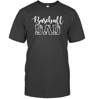 Baseball Dad Shirt Unisex Short Sleeve Classic Tee With Baseball Stripes