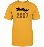 2007 Retro Vintage Birth Year Blast Unisex Short Sleeve Classic Tee