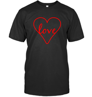 Love In Heart Valentine's Day Shirt For Adults