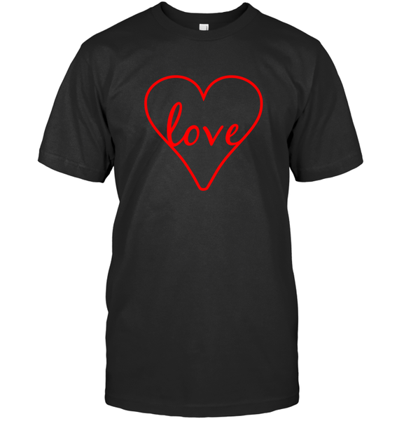 Love In Heart Valentine's Day Shirt For Adults
