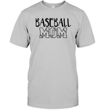 Baseball Mom Shirt Unisex Short Sleeve Classic Tee With Baseball Stripes