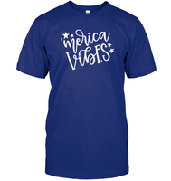 Merica Vibes 4th Of July Shirt Unisex Short Sleeve Classic Tee
