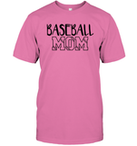 Baseball Mom Shirt Unisex Short Sleeve Classic Tee With Baseball Stripes