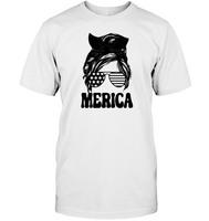Merica Mom Bun 4th Of July Shirt Unisex Short Sleeve Classic Tee