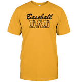 Baseball Dad Shirt Unisex Short Sleeve Classic Tee With Baseball Stripes