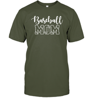 Baseball Mom Shirt Unisex Short Sleeve Classic Tee With Baseball Stripes