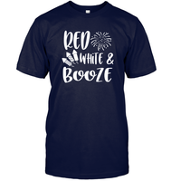 Red White And Booze 4th Of July Shirt Unisex Short Sleeve Classic Tee