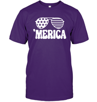 Retro Merica Sunglasses 4th Of July Shirt Unisex Short Sleeve Classic Tee