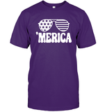 Retro Merica Sunglasses 4th Of July Shirt Unisex Short Sleeve Classic Tee